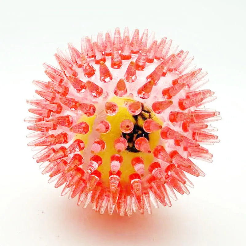Pet dog toy, rubber tennis ball, prick ball, squeaking, grinding teeth, relieving boredom, accompanying various dogs of all size