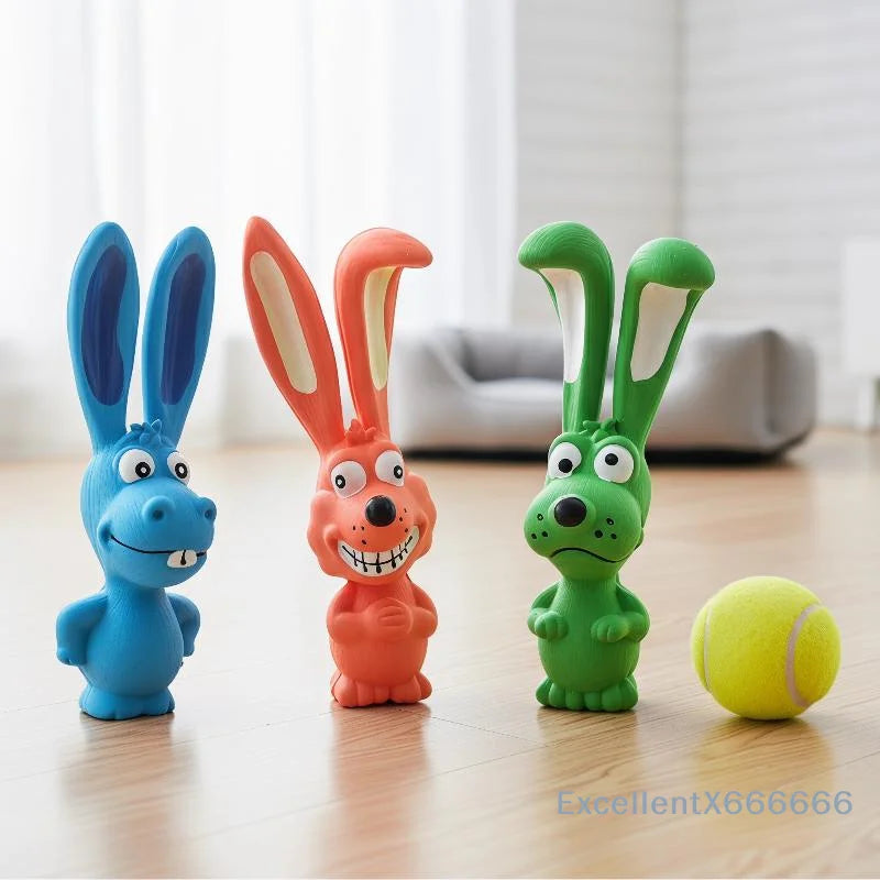 Latex Squeaky Pet Toys for Puppies Assorted Fun Animal and Sports Theme Chew Toys for Training