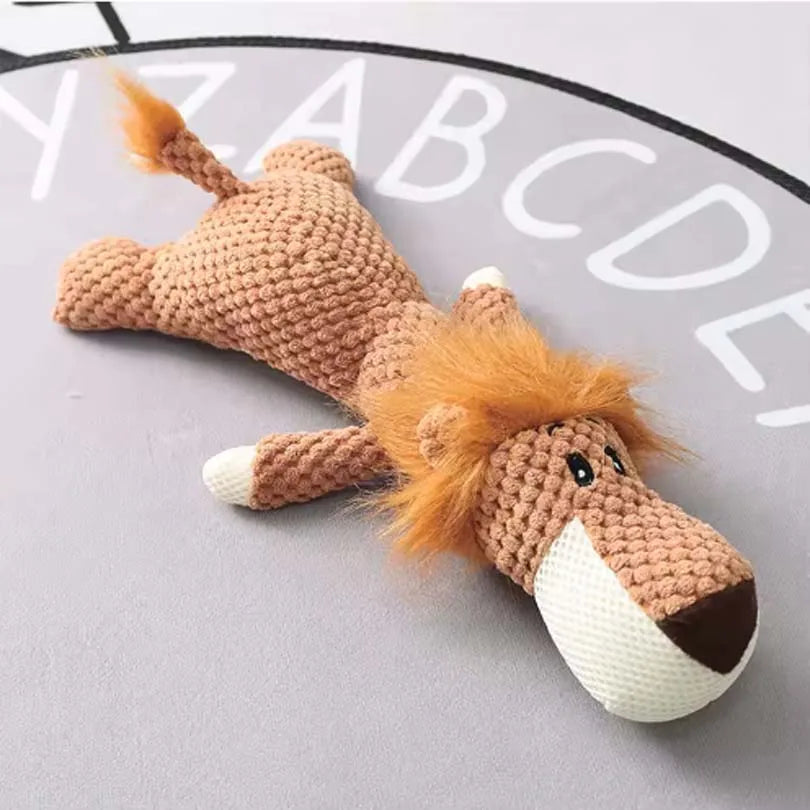 2025 Pet Dog Toys for Large Dogs Cute Plush Squeak Fleece Durable Chewing Cute Soft Pet Molar Toys Dogs Accessories 100K+ simila