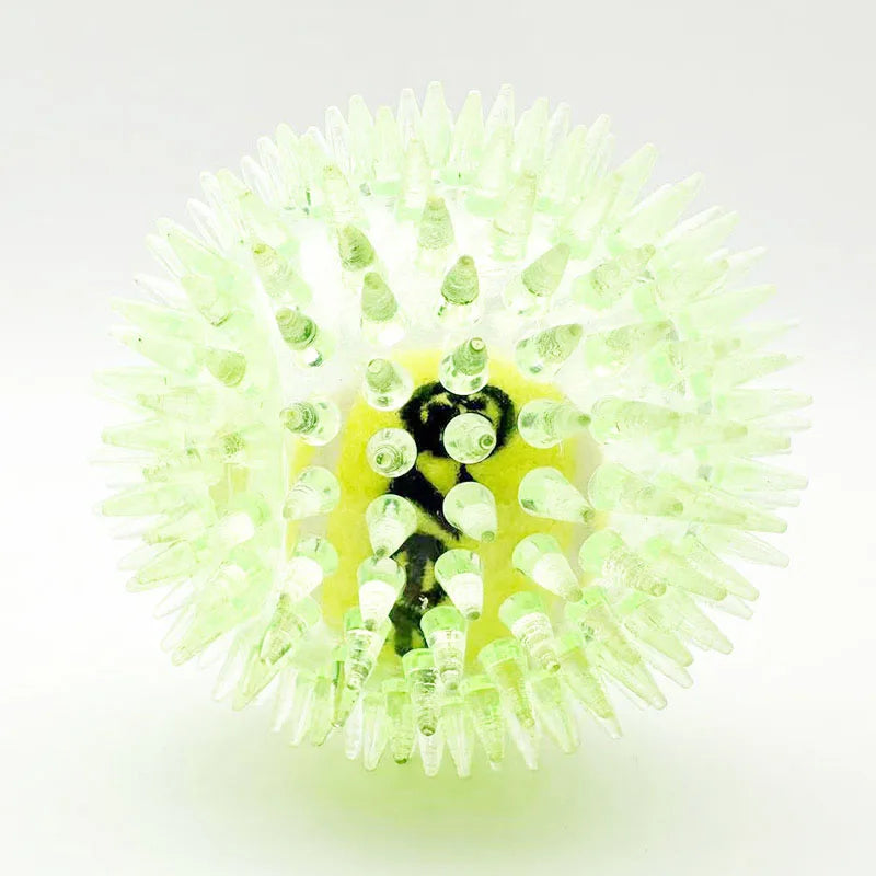 Pet dog toy, rubber tennis ball, prick ball, squeaking, grinding teeth, relieving boredom, accompanying various dogs of all size