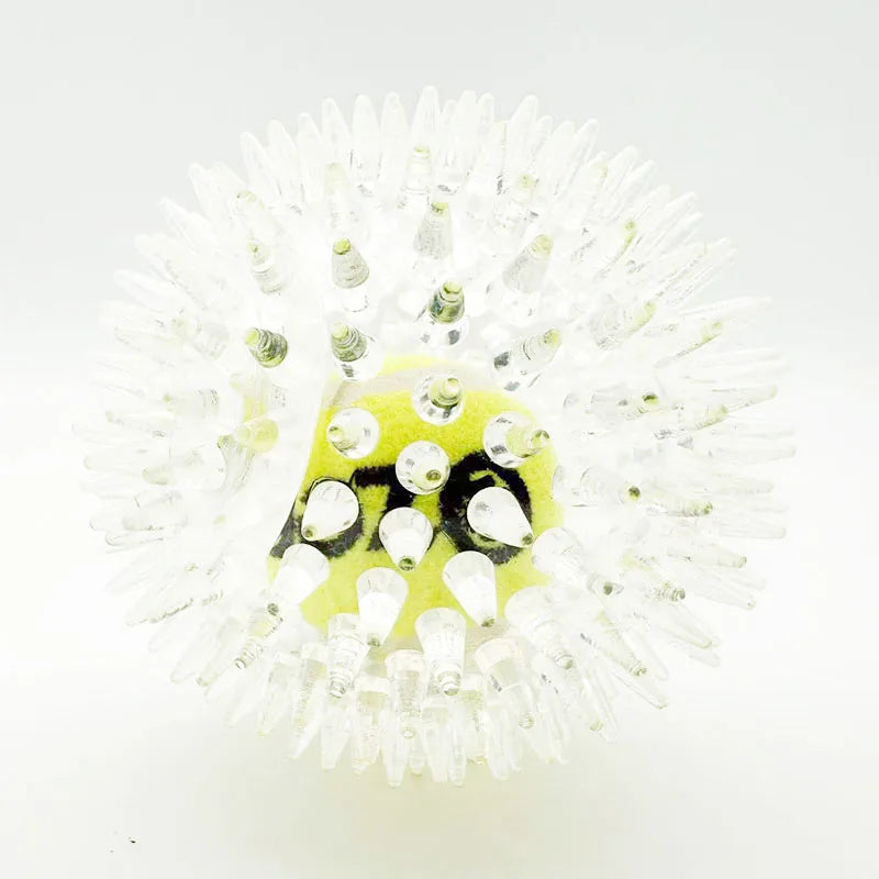 Pet dog toy, rubber tennis ball, prick ball, squeaking, grinding teeth, relieving boredom, accompanying various dogs of all size