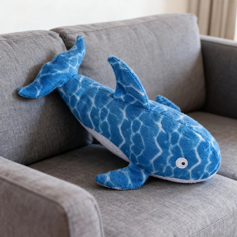 Plush Interactive Toys for Pets, Bite-Resistant, Squeaky Chewing Companion Cartoon Toy, Whale-Shaped, Suitable for Large, Medium, and Small Dogs, Suitable for Cats and Dogs, Double-Layer Material, Built-In Sound-Making Airbag