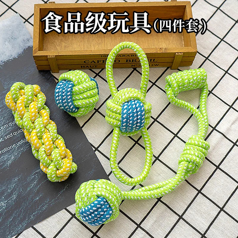 Pet Dog Toys for Large Small Dogs Toy Interactive Cotton Rope Mini Dog Toys Ball for Dogs Accessories Toothbrush Chew Puppy Toy
