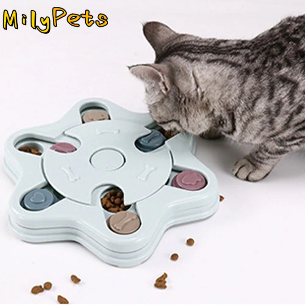 Pet Training Game Durable Dog Puzzle Toys Fun Feeding Anti-Choking Pet Slow Bowl Non-Slip Increase IQ Pet Food Dispenser Pet Cat