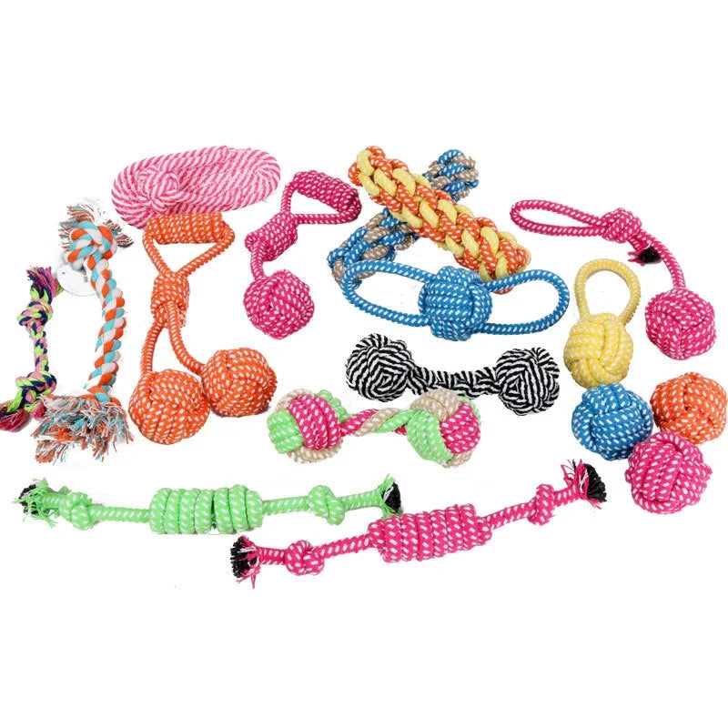 Pet Dog Toys for Large Small Dogs Toy Interactive Cotton Rope Mini Dog Toys Ball for Dogs Accessories Toothbrush Chew Puppy Toy